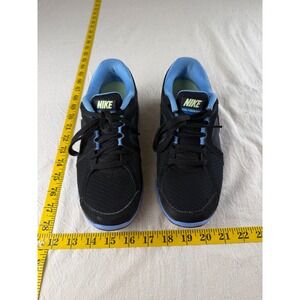 Nike Dual Fusion Run Women 7.5 Black Light Blue Running Shoes 525752-006